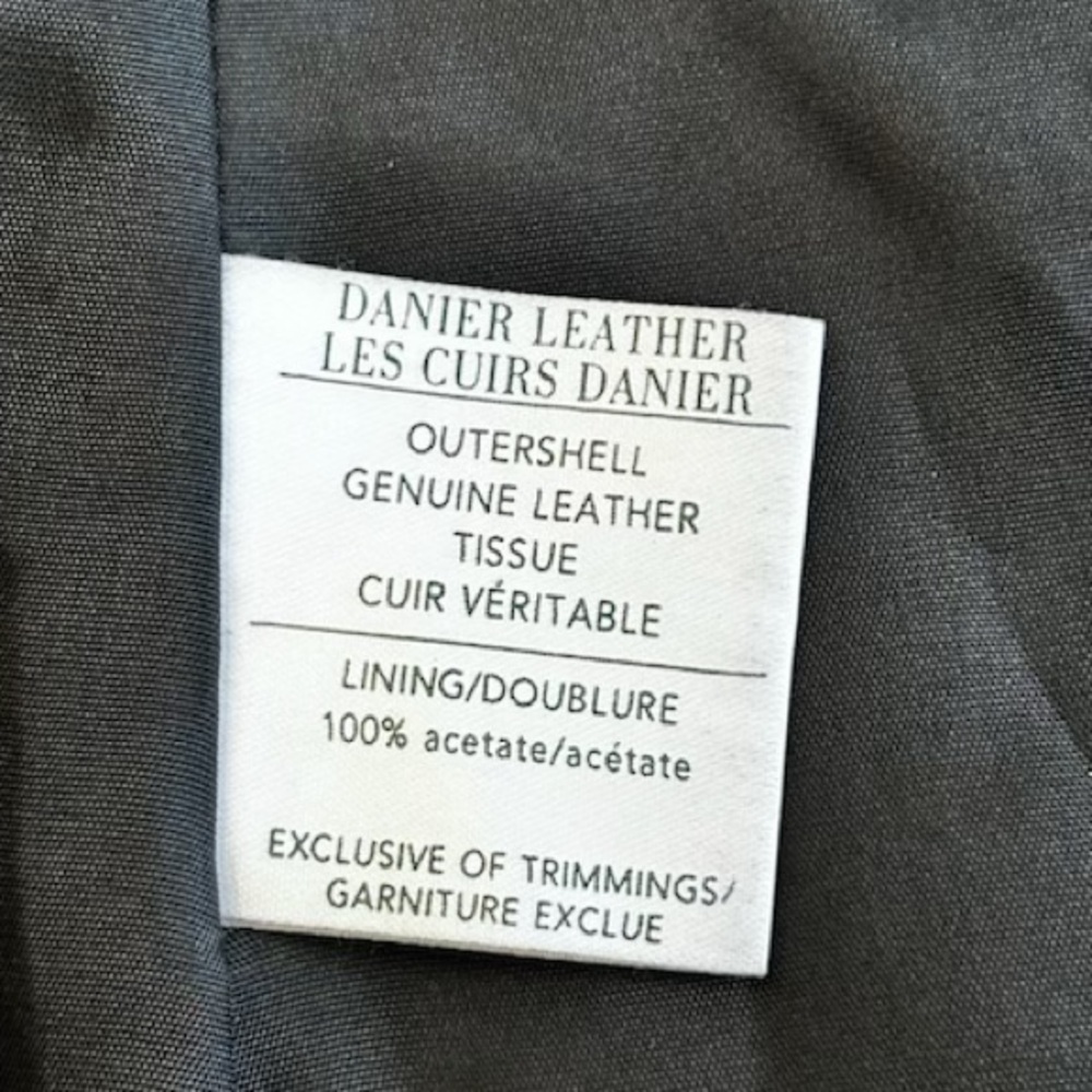 DANIER Black Genuine Leather Button Up Jacket. Size L - Picture 9 of 11